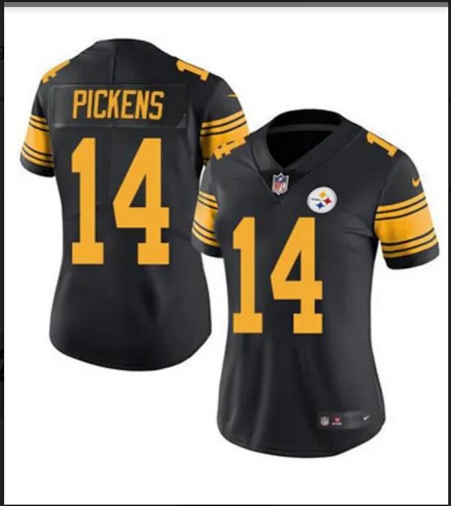 Youth Pittsburgh Steelers #14 Pickens black  2024 Nike NFL jersey